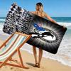 Magpies Roar Print Beach Towel, Large Soft Quick Dry Towel for Beach Camping Swimming