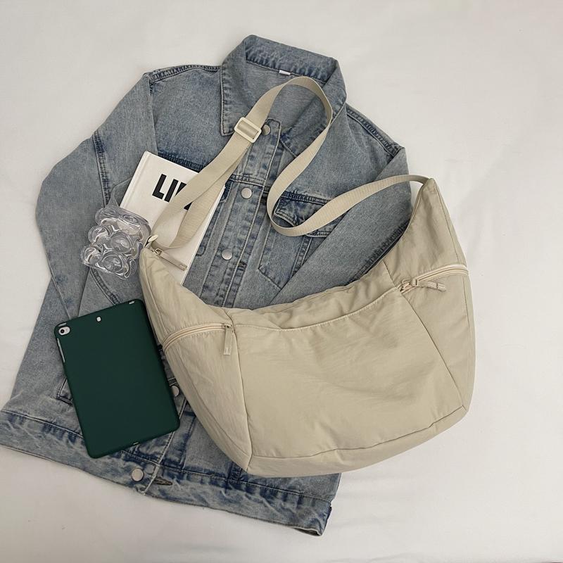 Women's Large Capacity Shoulder Bag Solid Color Crossbody Bag