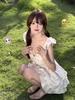 Academy style sweet and fresh small flying sleeve dress female student summer new waist first love floral dress