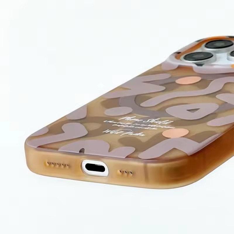 Geometric Graffiti MagSafe Phone Case For iPhone 16 12 13 14 15 Pro Max 16 Plus Magnetic Wireless Charging Hard Shockproof Cover