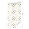 Heart Wallpaper White, Cream and Yellow 50x1000
