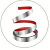1pc 196.85inX0.79in Wall Sticker Pvc Flat Decorative Lines Mirror Wall Ceiling Edge Strip Living Room Decorative Sticker