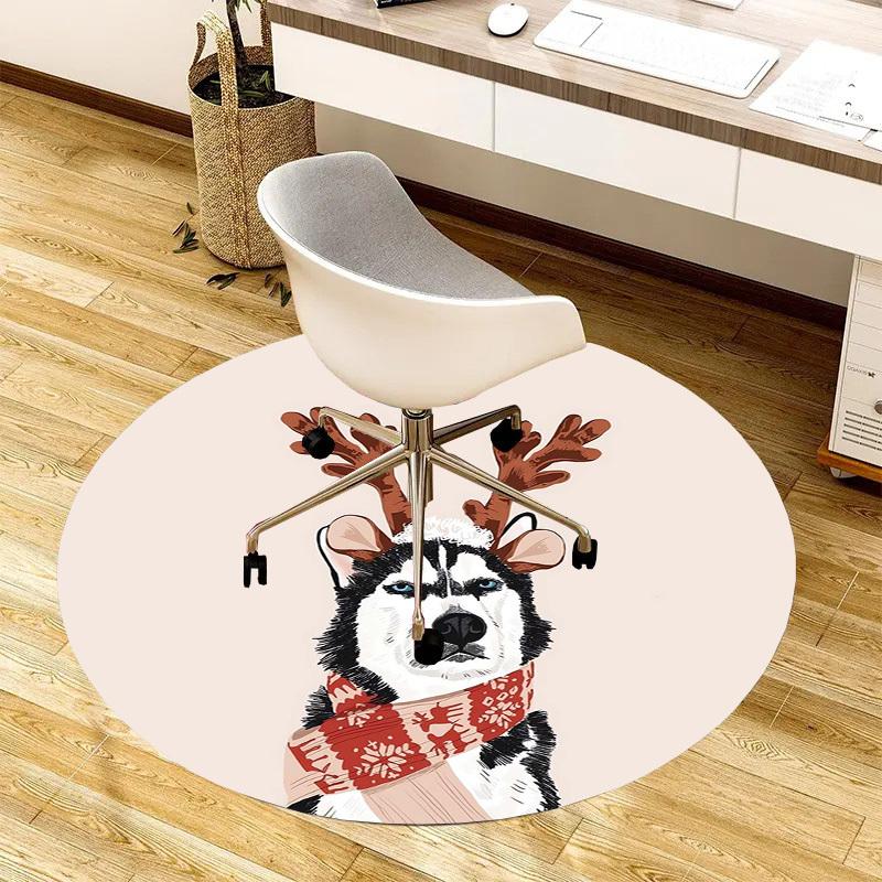 1pc Office Carpet Chair Mats Winter Wonderland Scarf for Dogs Perfect for Decorating Office Chairs, Living Rooms, Or Bedrooms.YDT204 80cm by 80cm