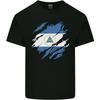 Torn Nicaragua Flag Nicaraguan Day Football Unisexs Light Cotton TShirt