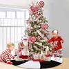 Black and White Lollipop Halloween Christmas Tree Skirt Exquisite Printed Short Plush Double-layer Tree Skirt Christmas