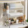 Stainless Steel 3-Tier Kitchen Dish Drying Rack