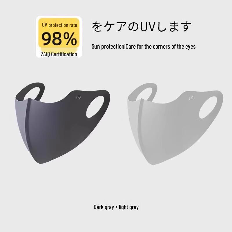 Unisex Breathable Anti-UV Full Face Ice Silk Sunshade Mask