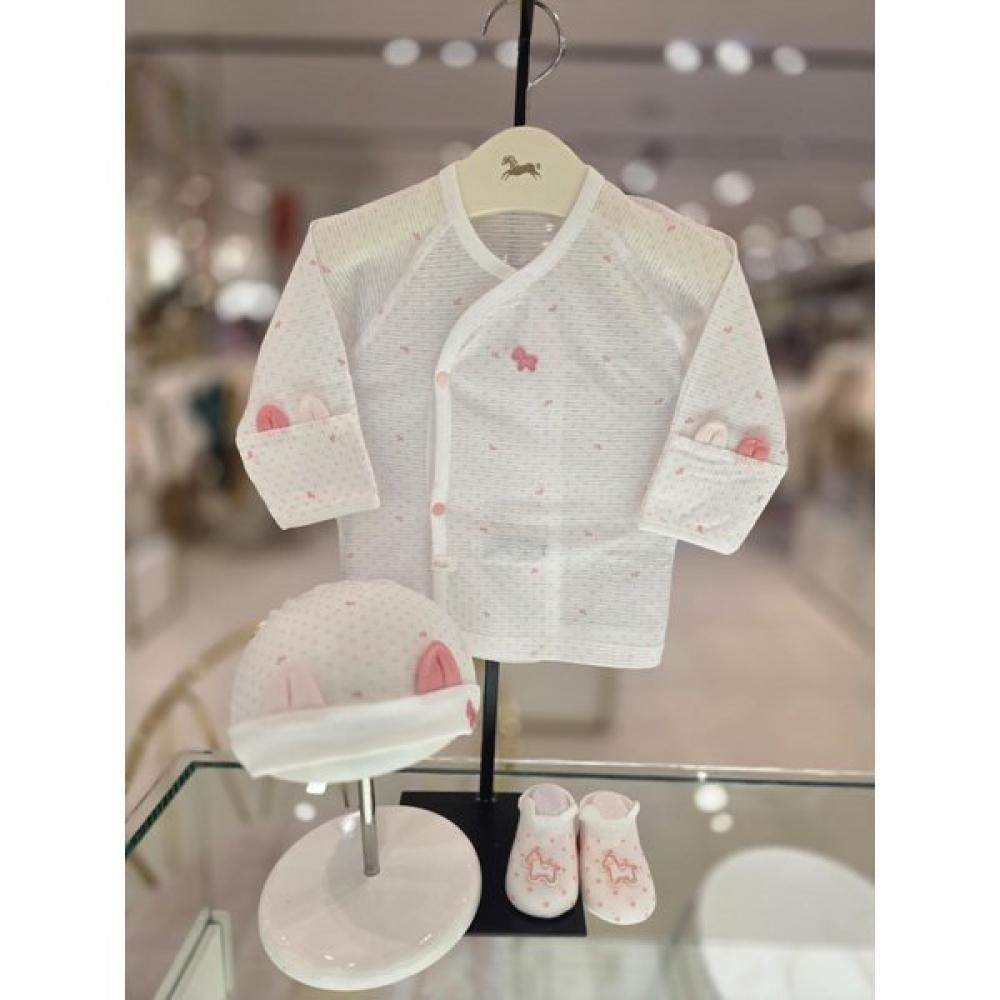 ETTOI Dot Blanket X Newborn X Sock Set  07t317002s3 