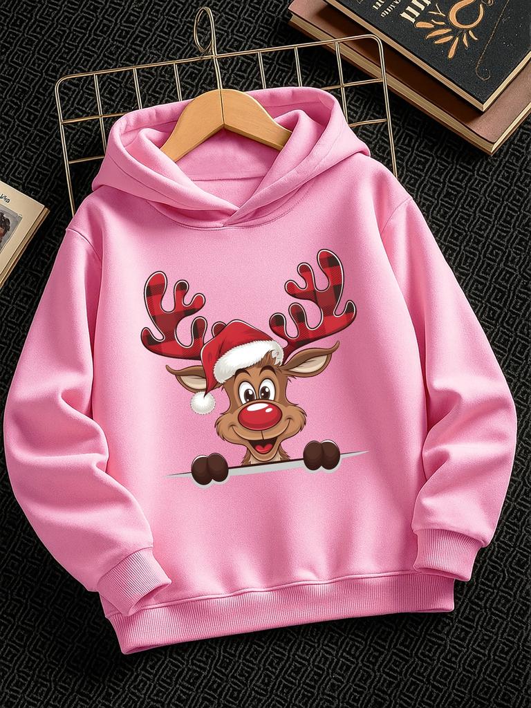 Christmas Autumn/Winter Trendy Casual Hoodie for Boys, Stylish Sporty Print,Perfect Christmas Gift for Outdoor Activities