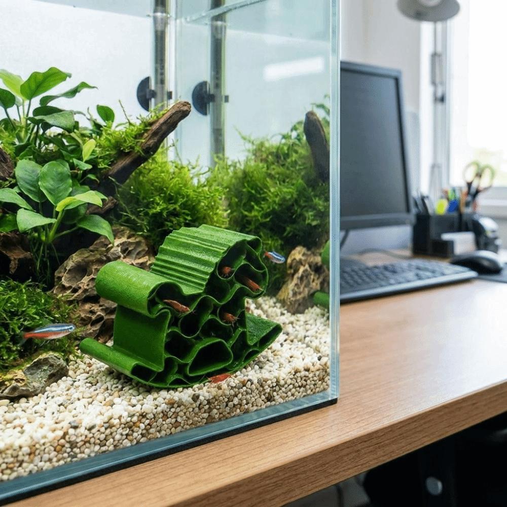 3D Printed Shrimp Hideout Simulation Aquarium Ornament Creative Fish Hollow Shelter  Office