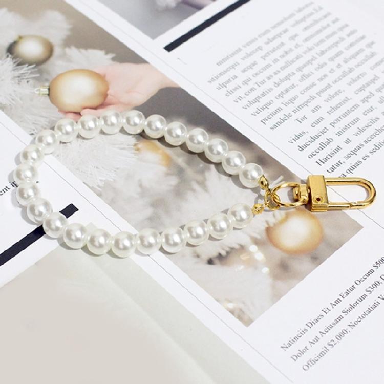 Imination Pearl Wrist Lanyard Keychain Anti-Lost Phone Charm Strap Pendant