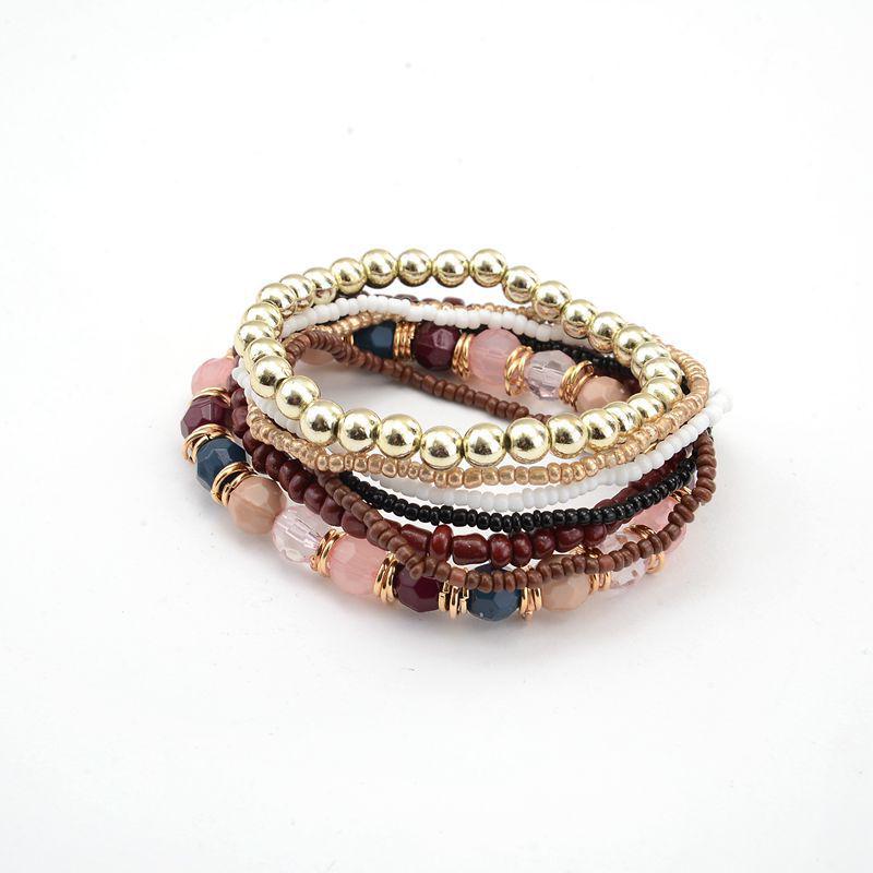 Fashion Household Women Fashion Bohemian Multilayer Beads Bracelet Stretch Ethnic Style Bracelet