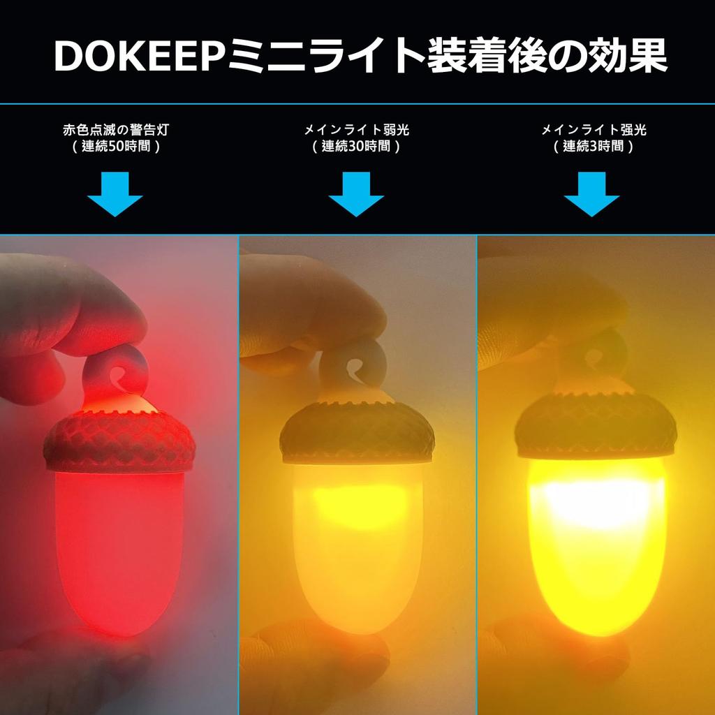 DOKEEP Lamp Shade 3D Printed DOKEEP LED Light for GD2/GD3 Mount (2, Acorn)