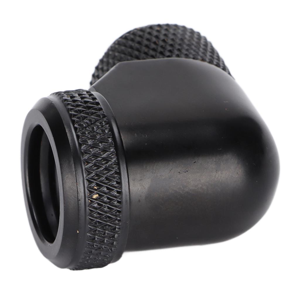 Water Cooling Fitting 360 Degree Rotating Computer WaterCooled AntiDropping Hard Tube Connector(Black )