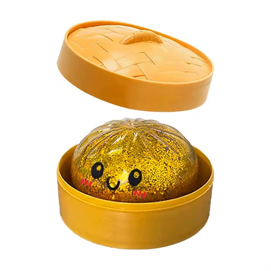 Barevné 6 stylů Třpytivé knedlíky Třpytivé knedlíky Mačkací hračky s krabičkou Knedlíky Senzorická mačkací hračka pro úlevu od stresu Hračky Dárky
