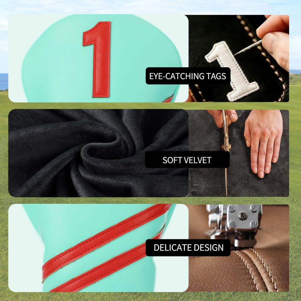 Cross-Border Golf Club Head Covers: Digital Stripe Design