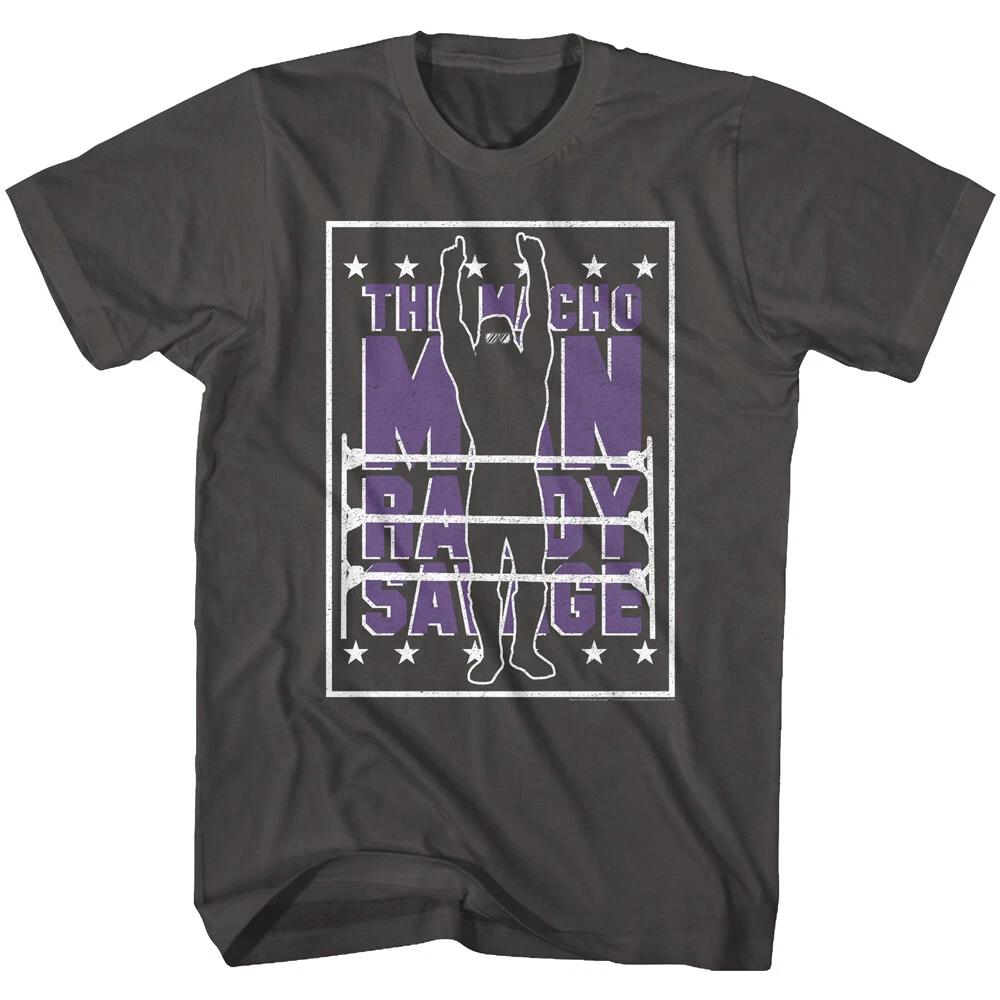 Macho Man Randy Savage Silhouette In The Ring Men s T Shirt WWE Wrestling L