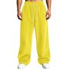Herren Corduroy Freizeit Hose Hohe Taille Lockerer Schnitt Gerade Weiter Bein mit Taschen