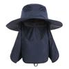 Sun Hat UV Protection Cap Wide Brim Nylon Breathable Quick Dry UPF 50+ Fishing Hat with Removable Fa