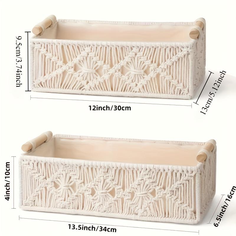 Bohemian Nordic Cotton Rope Hand-woven Desktop Cosmetics and Snacks Storage Basket Flower and Fruit Miscellaneous Storage Basket