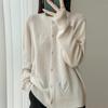 QingHe Cashmere Women's 30% Cashmere Cardigan - Soft & Warm Wool Blend Sweater