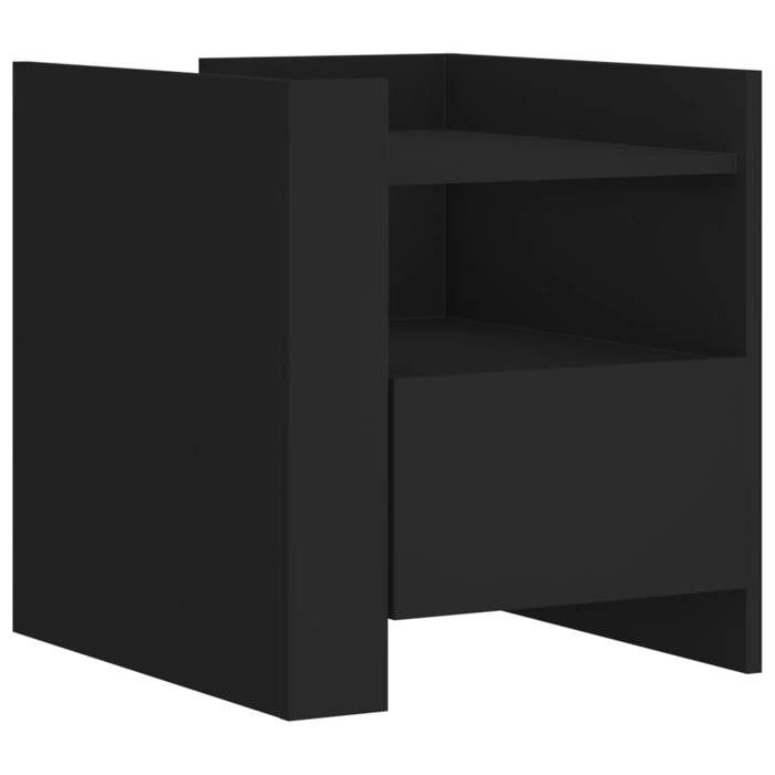 VidaXL Bedside Table Black 45x50x50 Cm Engineered Wood, Bedside Cabinet, Side Table, Bed Cabinet, Cabinet of 848277