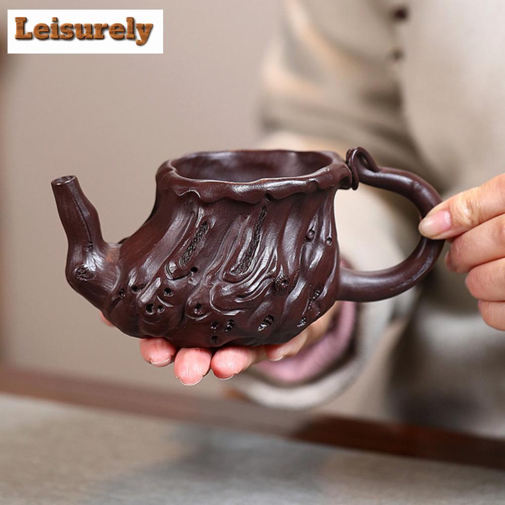 230ml Yixing Purple Clay Tea Pitcher Master Handmade Old Purple Clay Justice Cup Divide Tea Infuser Chinese Zisha Teaset Teaware