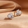 Chic Diamond Bunny Stud Earrings for Women