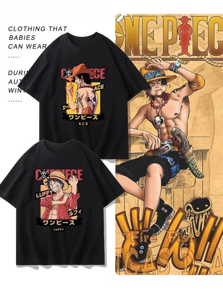 One Piece Anime Luffy ACE Printed Tshirt Unisexs and Womens Tshirt Unisexs Top Sports Tshirt Unisexs Tshirt Summer Tee 2026 New