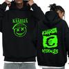 Hip Hop Käärijä Eurovision Doppelseitiger Druck schwarzer Hoodie Neu Herren Damen Vintage Streetwear Unisex Fleece Langarm Sweatshirt