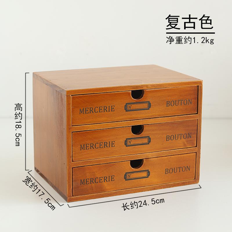 Wooden Box Storage Wooden Drawer Chest of Drawers Cosmetic Jewelry Organizer Office Home Decor Desktop Storage Box  WF