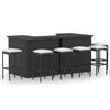 Day and Night - Day and Night 8-piece Garden Bar Set and Black Synthetic Rattan Cushions