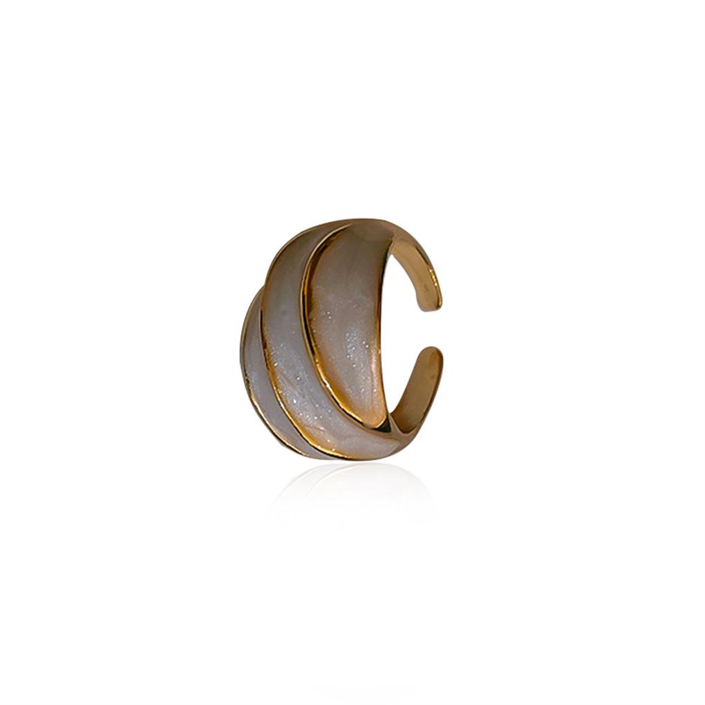 

Female Ring Zinc Alloy Fashion Opening Rings Birthday Christmas Jewellery Accessory for Wedding Celebration Party Work white
