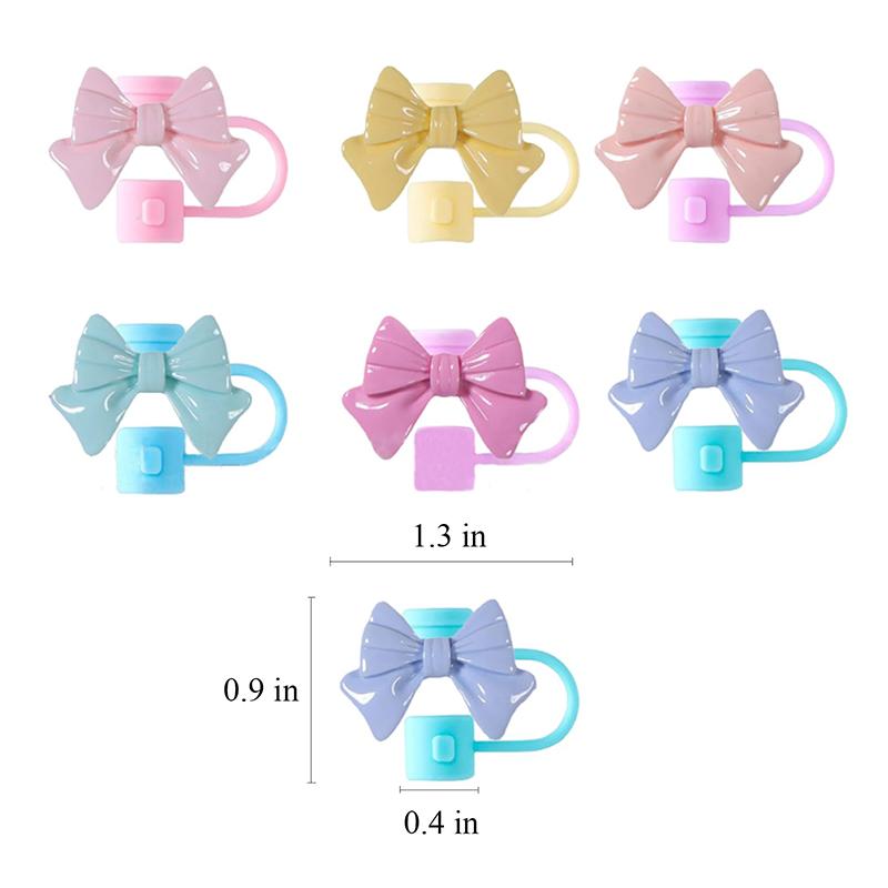 Bow Straw Cover Silicone Straw Covers Cap For 30&40 Oz Tumblers Reusable Straws Cute Tumbler Straw Topper Accessories