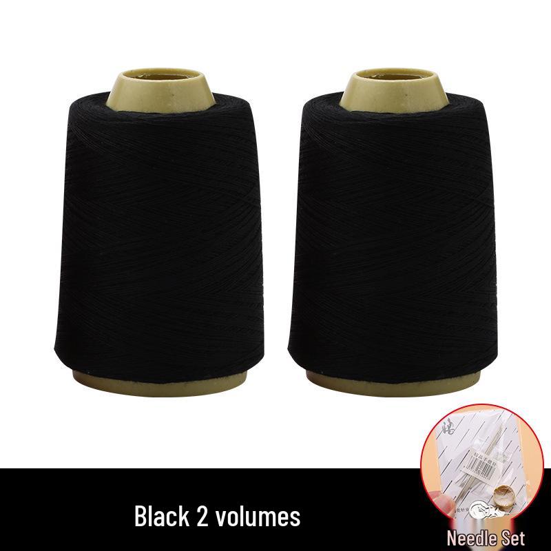 Quilting Needle & 3-Ply Extra Thick Cotton Thread Ball for Handmade Sewing & Mending - White, Large Roll