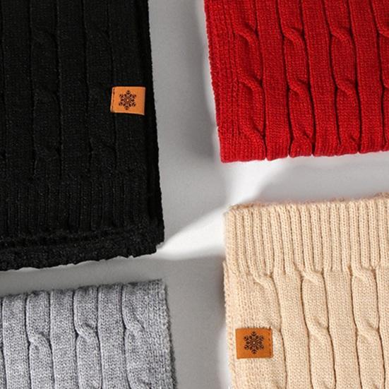 3Pcs/Set Women Hat Scarf Gloves Set Solid Color Twist Texture Thermal Lining Pompon Design Knitting Hat Long Scarf Gloves Set