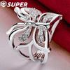 Bague papillon en argent Sterling 925, bijoux en Zircon AAA