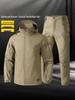 Men's Spring & Autumn Tactical Camouflage Suit: Outdoor, Water-Repellent, Wear-Resistant, Dirt-Resistant, Breathable, Multi-Pocket Workwear
