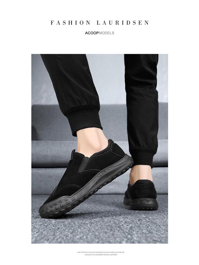 Herren Wasserdichte Leder Outdoor Arbeitsschuhe Low-Cut: Rutschfeste, Verschleißfeste Lässige Sommerstiefel