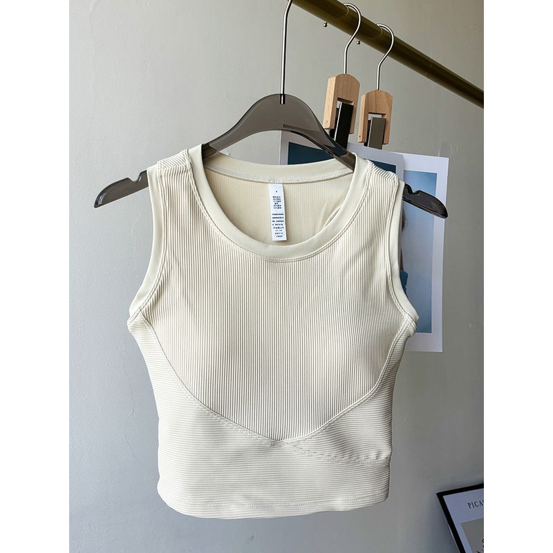 Lu Same Yoga Vest for Women Summer New with Chest Pad Fixed One-Piece Cup Pilates Training Fitness Yoga Wear