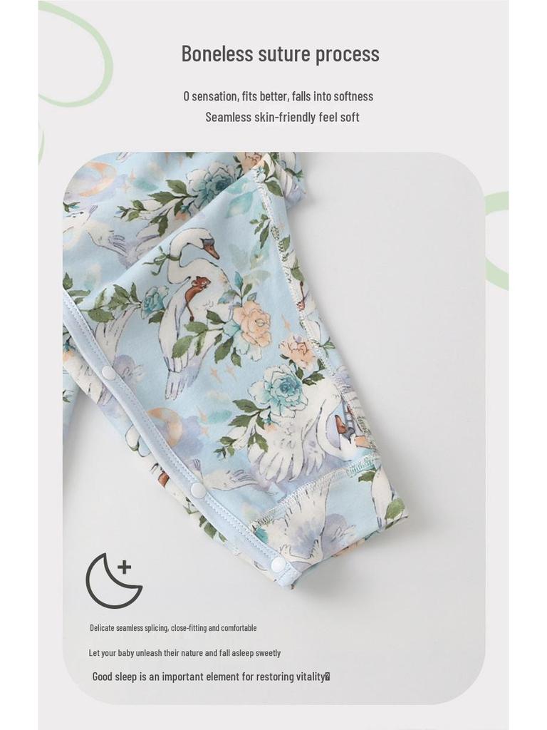 Unisex Baby Wool-Silk Romper: Warm, Padded Autumn-Winter Crawling Suit for Newborns