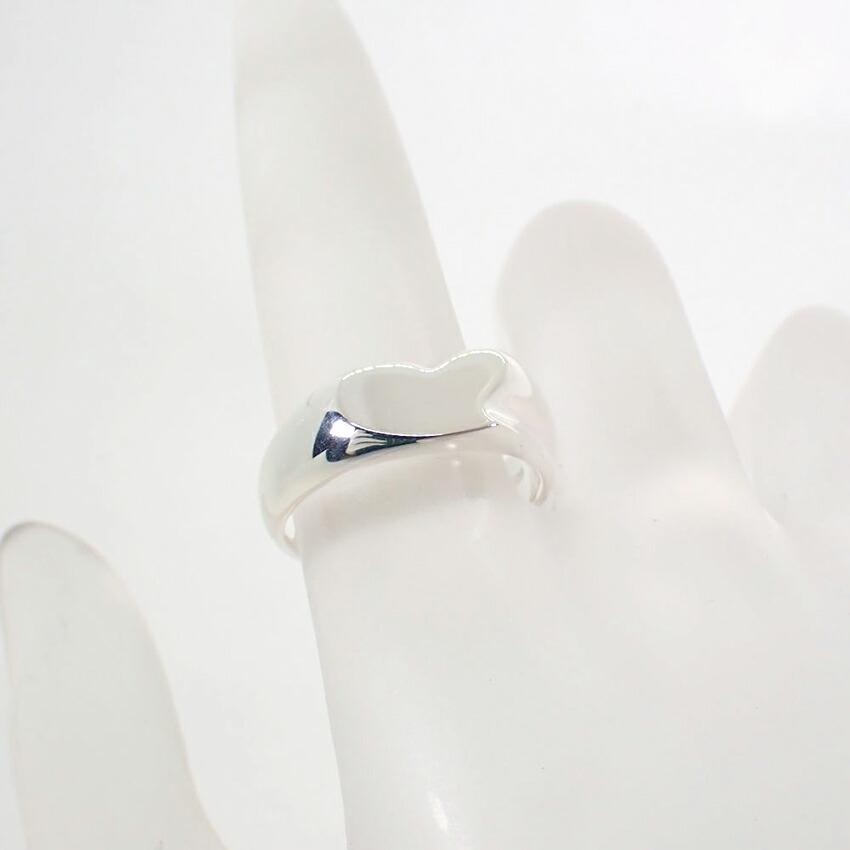 [Used] TIFFANY 925 Signet Heart Ring / Size 9 / j18-5
