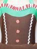 Mädchen Weihnachten Lebkuchenmann Kostüm Ärmelloses Tüllkleid Bodysuit mit offenem Rücken Feiertagsparty Verkleidung