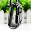 Tactical D Shape Keychain Hook Buckle Clip Carabiner Hanging Fit Outdoor Silver Camping Survival Edc.