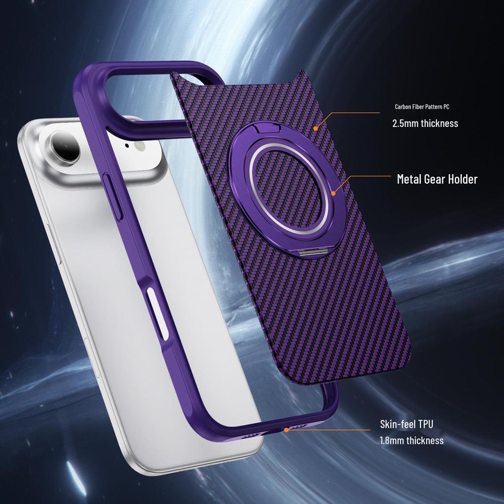 Magnetic Rotating Stand Phone Case for Apple 17 Pro Max