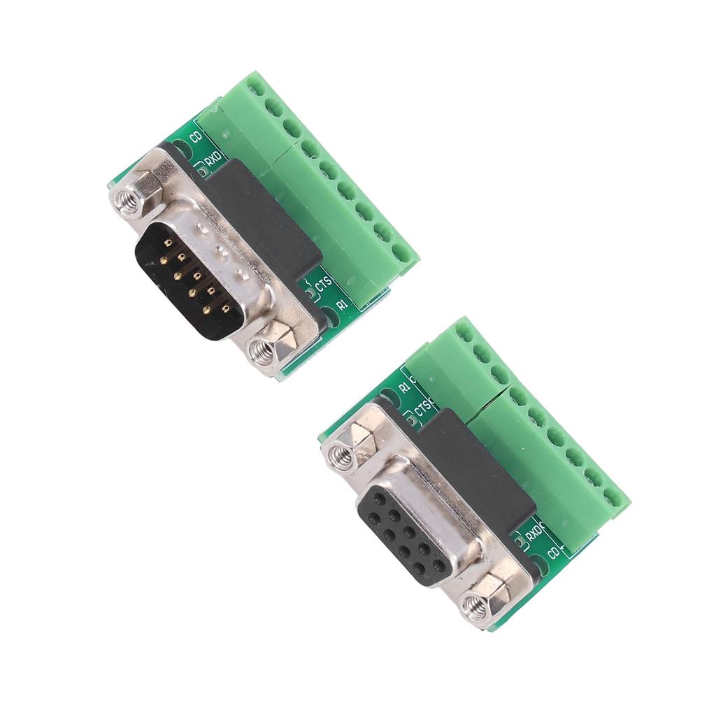 DB9 Male Female Connector Adapter Screw Terminal 9 Pin 9 Hole Conversion Board for RS232 RS485