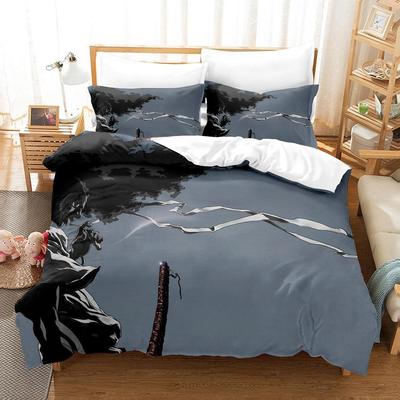 3D Printen Spel Afro Samurai Beddengoed Set Cartoon driedelige Set Volwassene Kind Slaapkamer Dekbedovertrek Sets 3D Print Kawaii Meisjes