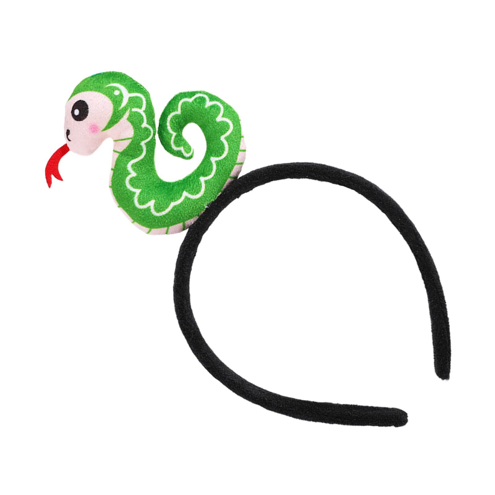 

Фестивальная повязка на голову в виде змеи для празднования китайского Нового года, регулируемый 3D-обруч для волос в виде змеи для взрослых и детей всех возрастов 1