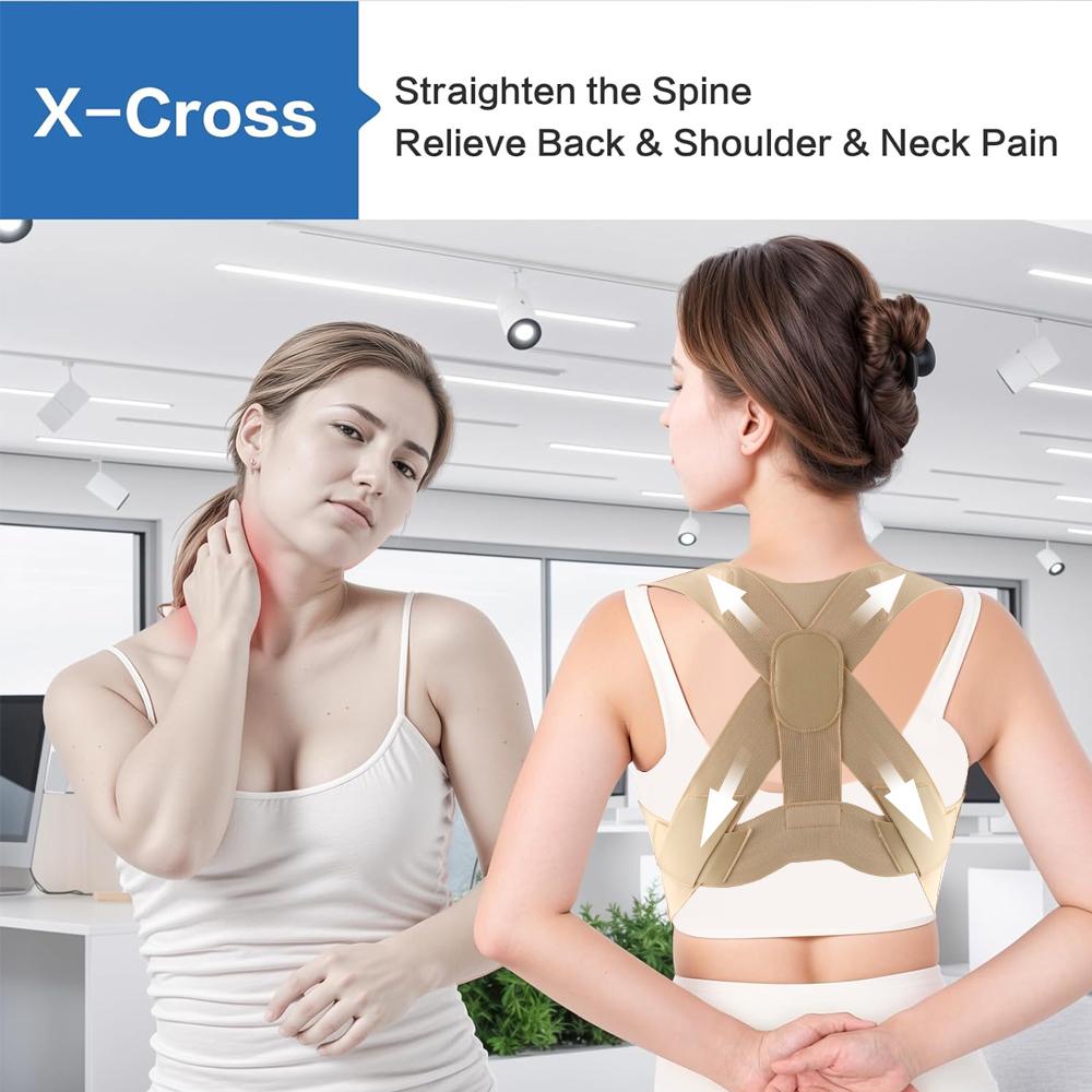New Back Brace Posture Corrector For Women Men Shoulder Straightener Neck Hump Scoliosis Pain Relief Support