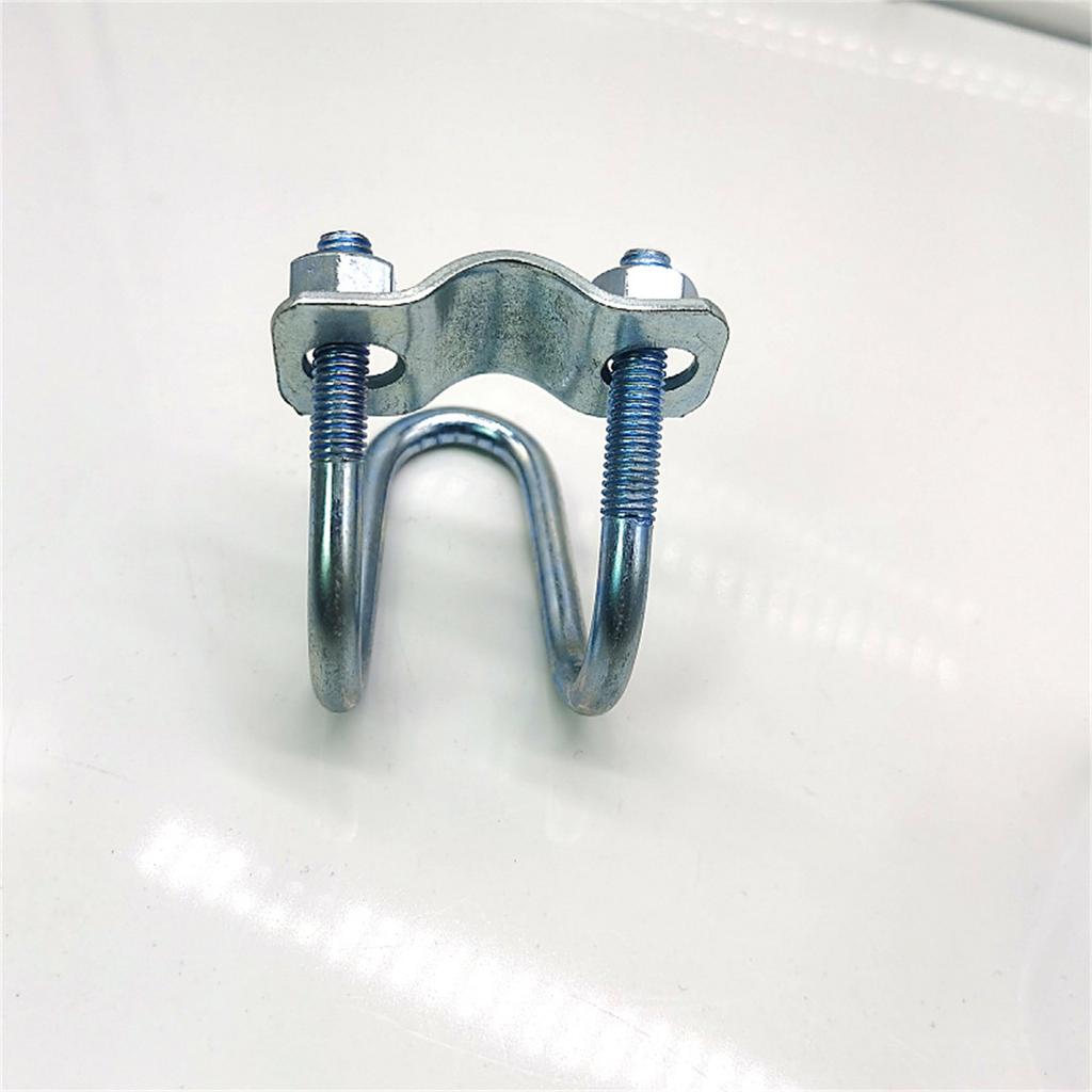 10Pcs Cross Pipe Clamp Double U-shaped Screw Bolt Horizontal Vertical Connector Stainless Steel Pipe Connector Fixator